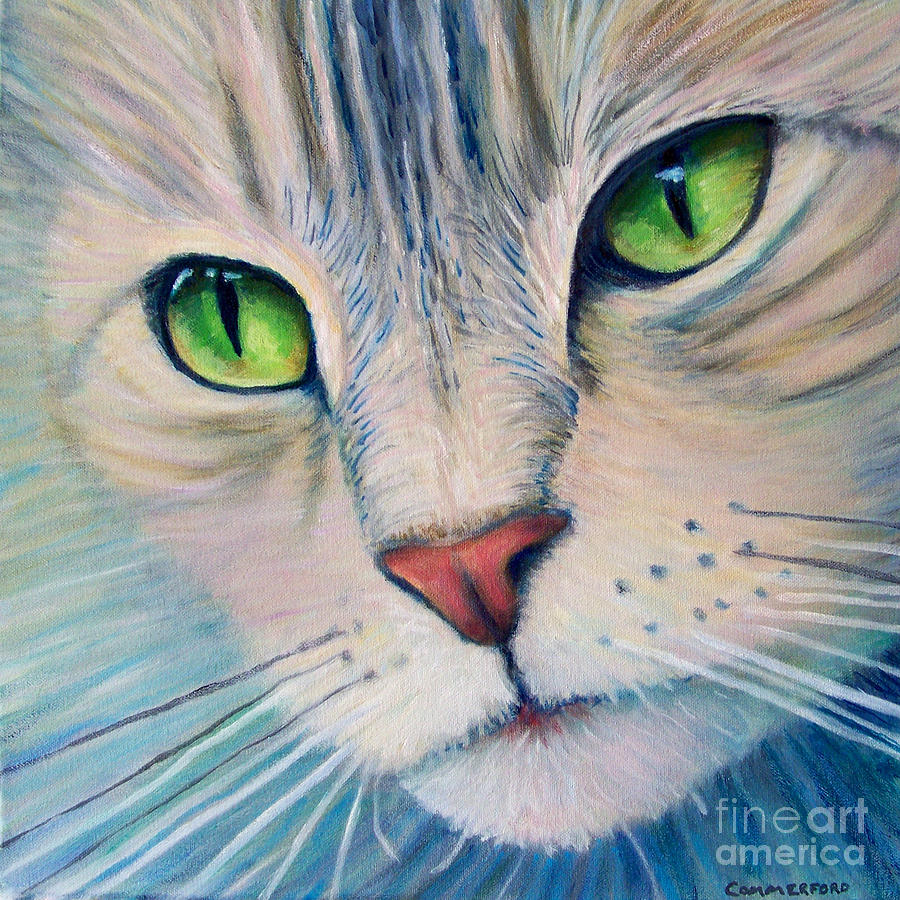 Pats Cat Painting by Brian  Commerford