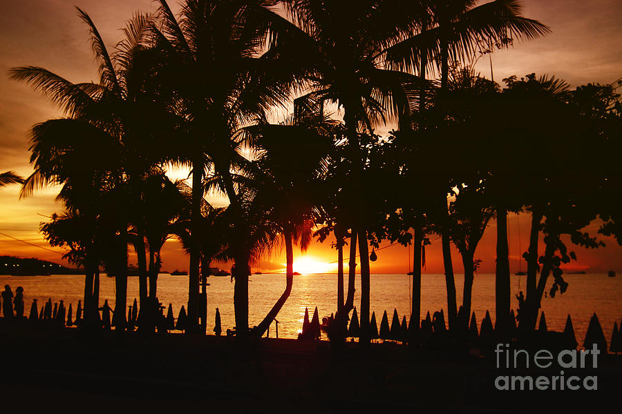 Pattaya Beach Sunset Photograph by Scott Cameron