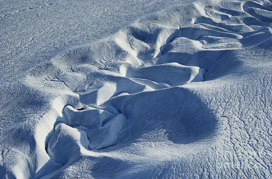 Pattern On Glacier Photograph by Stephen J. Krasemann