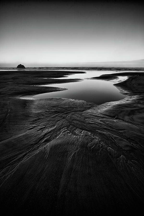 Black And White Photograph - Patterns in the Sand by Jon Glaser