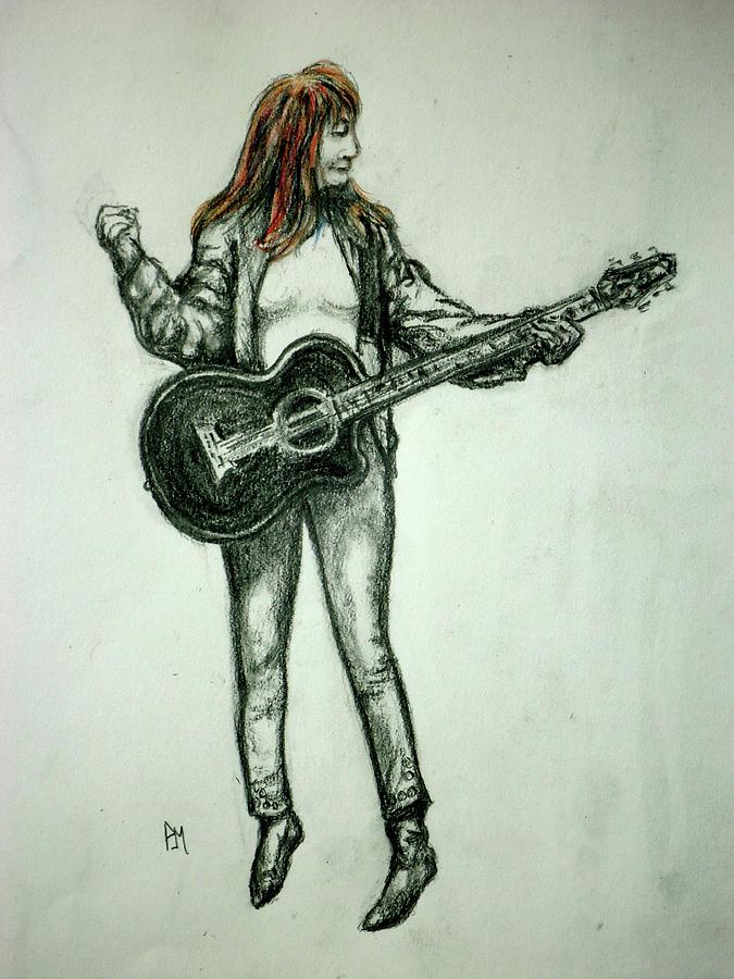 Bruce Springsteen Drawing - Patti by Pete Maier
