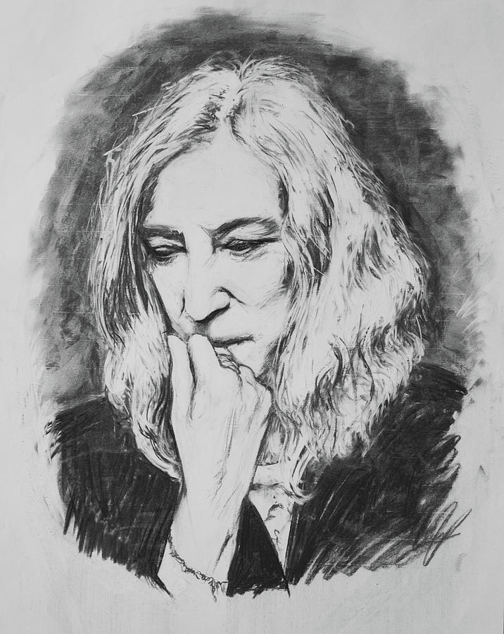 Patti Smith Drawing by Melissa O Brien