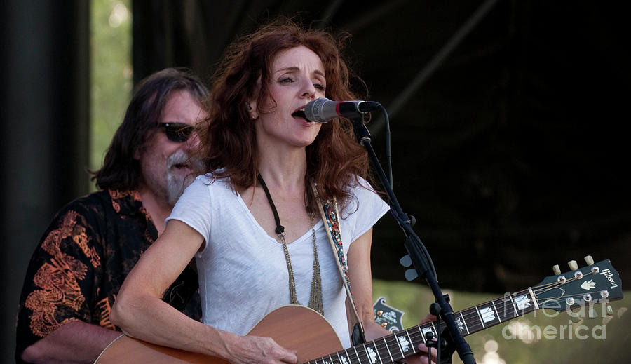 Patty Griffin with Robert Plant and the Band of Joy at Bonnaroo Photograph by David Oppenheimer