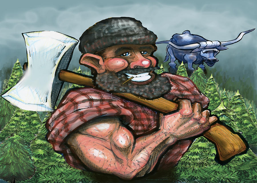 Paul Bunyan Painting by Kevin Middleton