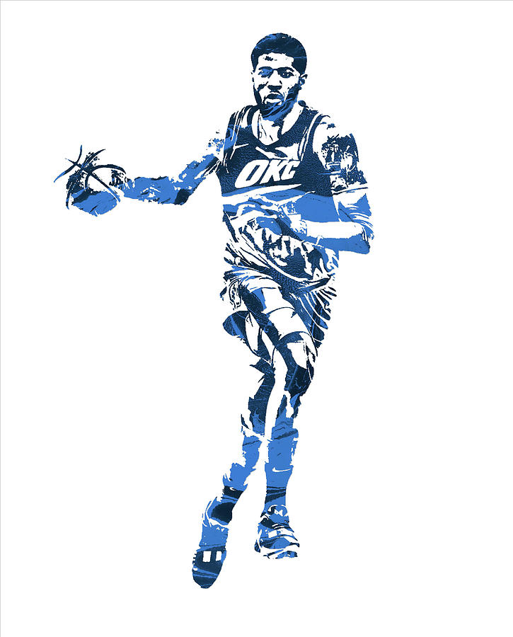 Paul George Oklahoma City Thunder Pixel Art 11 Tapestry by Joe Hamilton -  Fine Art America