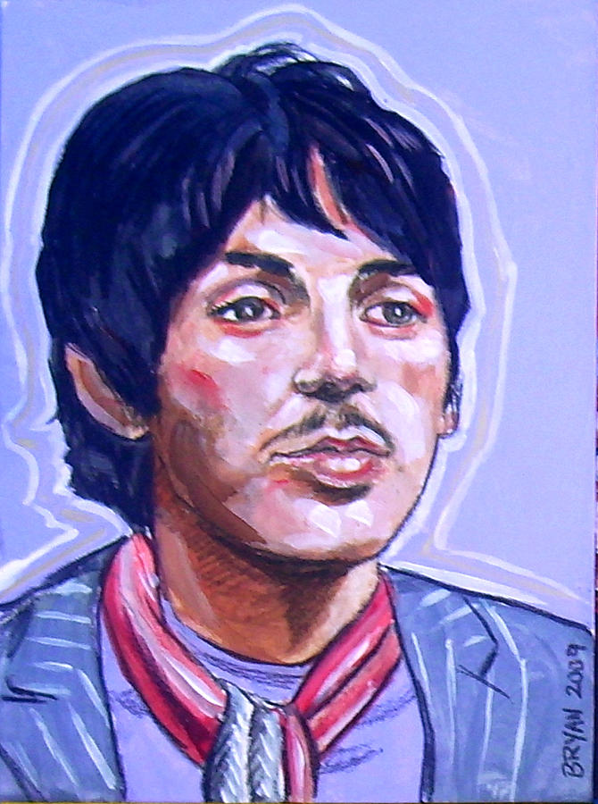 Paul McCartney Painting by Bryan Bustard