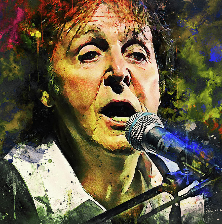 Paul McCartney Wings Portrait I love you Digital Art by Yury Malkov