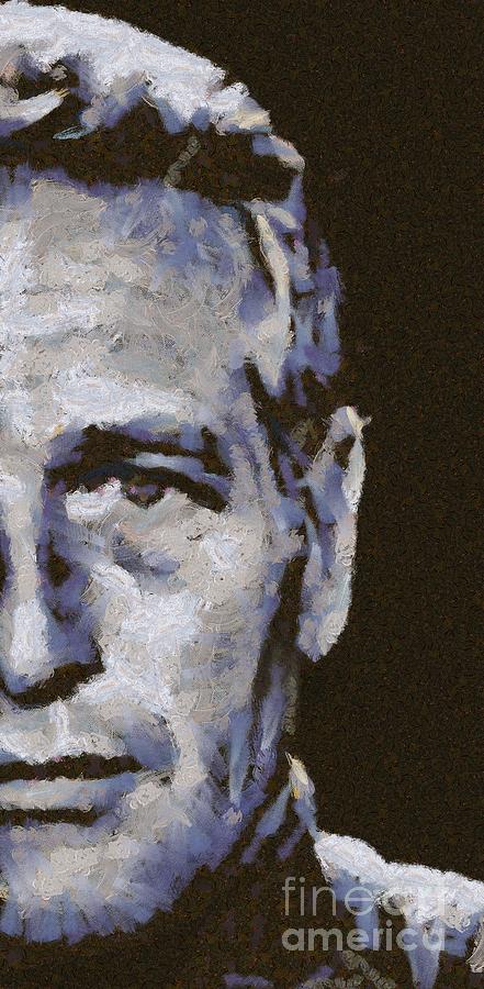 Music Painting - Paul Newman, Vintage Hollywood Actor by Esoterica Art Agency