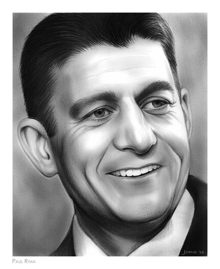 Paul Ryan Drawing by Greg Joens