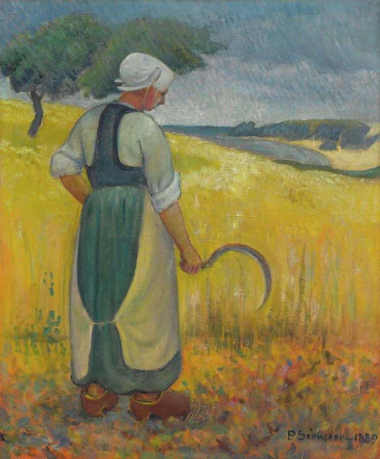 Portrait Painting - Paul Serusier 1864 - 1927 BRETON YOUNG TO SICKLE by Artistic Rifki