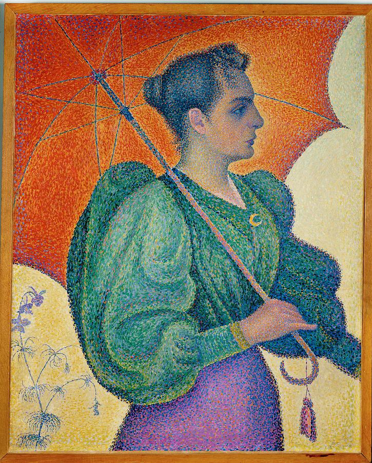 Paul Signac, 1893,Femme,a,lombrelle Painting by Celestial Images