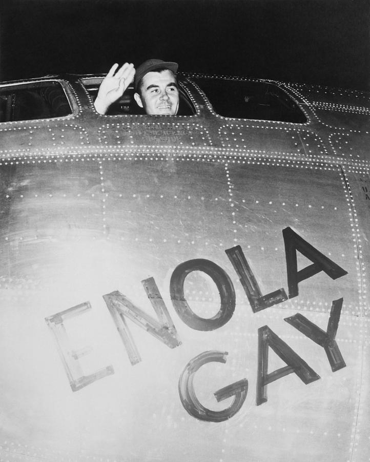 Paul Tibbets In The Enola Gay Photograph by War Is Hell Store