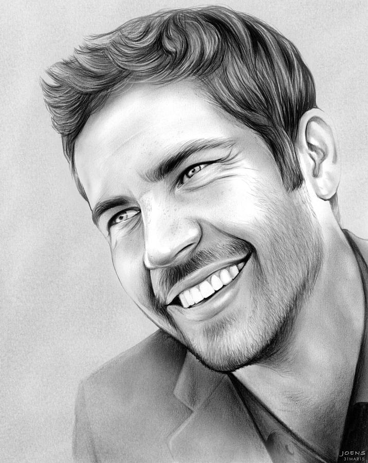 Fast And Furious Drawing - Paul Walker by Greg Joens