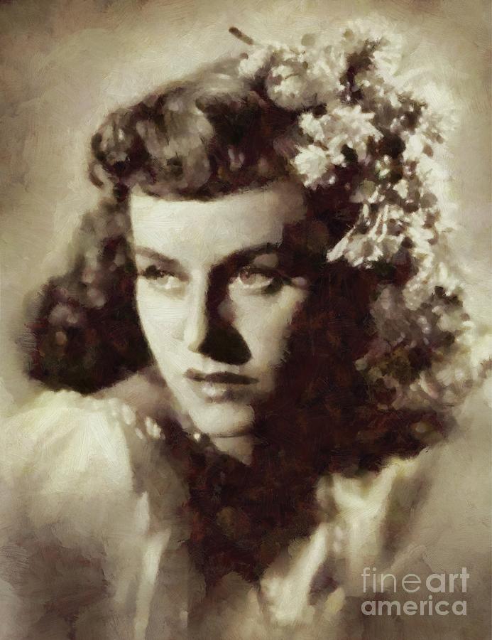 Paulette Goddard, Vintage Actress Painting