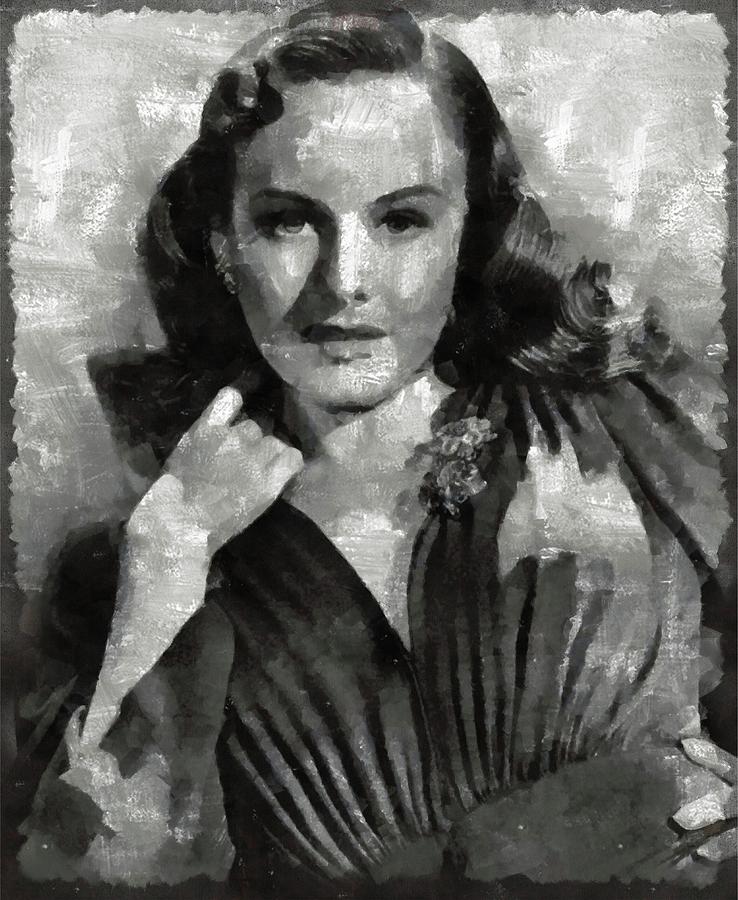 Paulette Goddard Vintage Hollywood Actress Painting