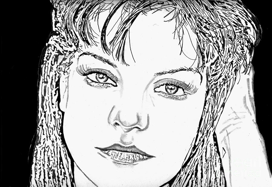 Pauley Perrette Drawing by Bill Richards