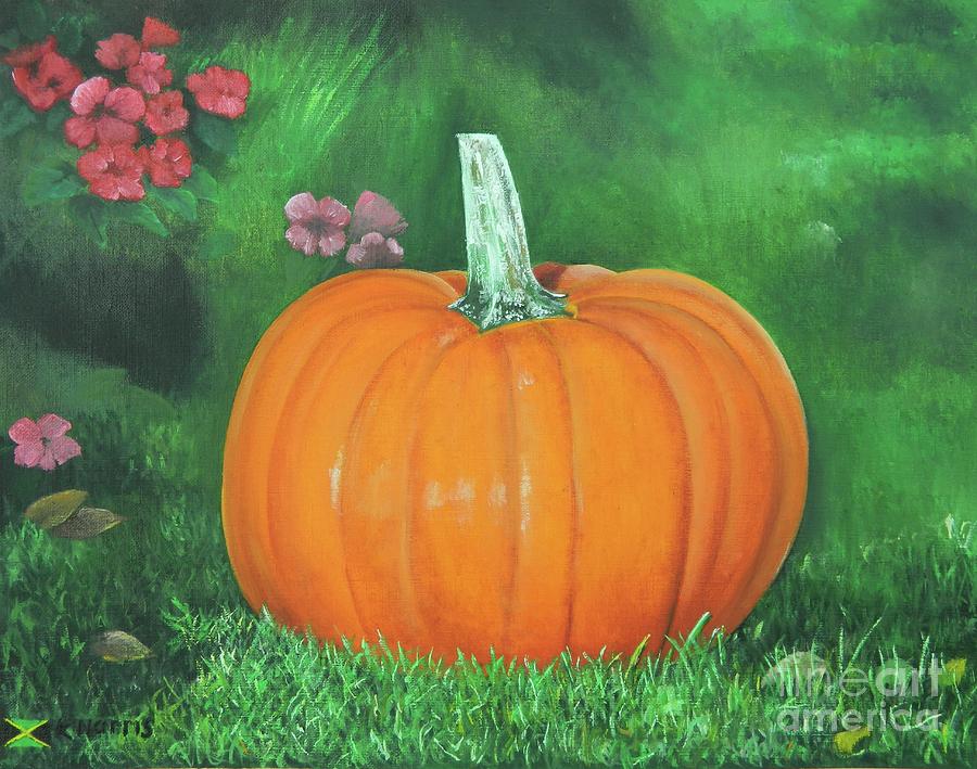 Paulines Pumpkin Painting by Kenneth Harris