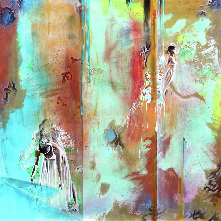Dancers Painting - Pause in the Reconstruction of Doubt by Darren Mulvenna Dancers Painting - Pause in the Reconstruction of Doubt by Darren Mulvenna
