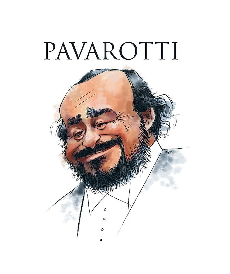 Luciano Pavarotti Digital Art - Pavarotti by Trevor Irvin