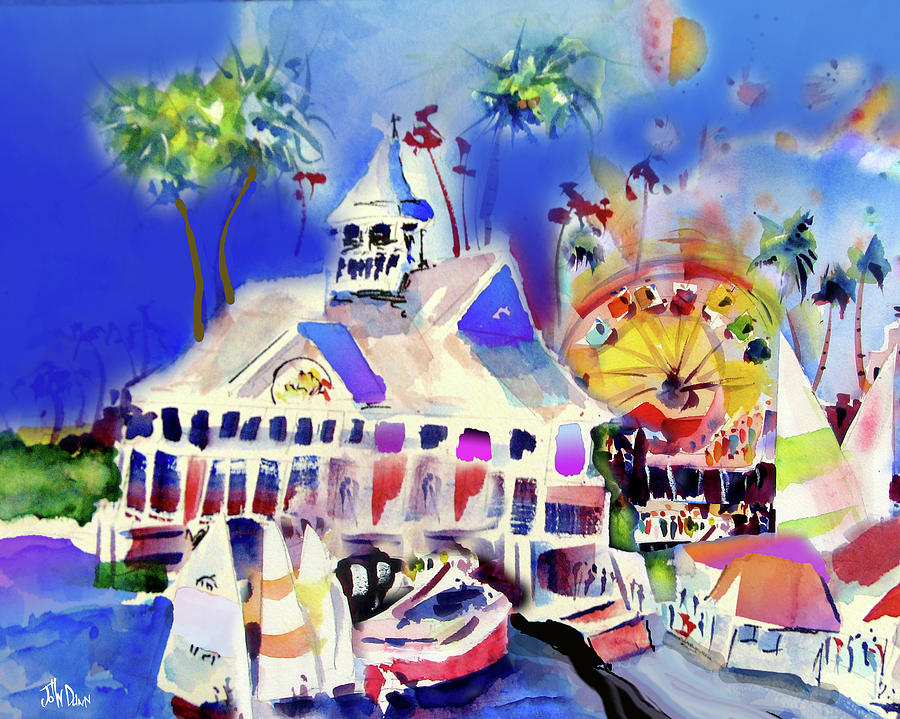 Balboa Painting - Pavilion Color Explosion by John Dunn