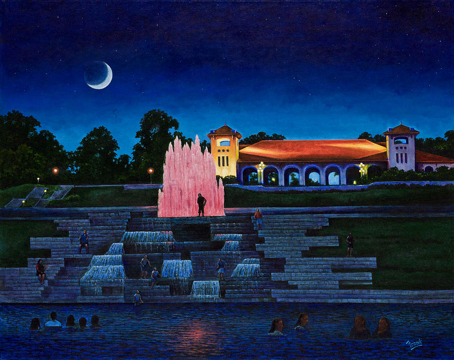 Pavilion Fountains Painting by Michael Frank