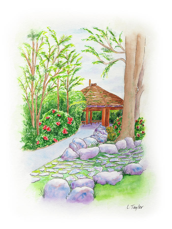 Pavilion Pathway Painting by Lori Taylor