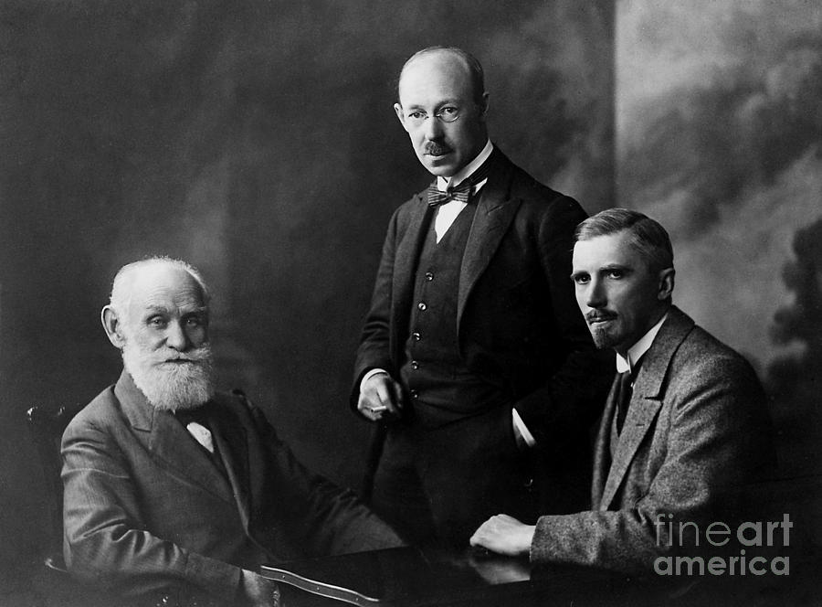 Pavlov, Anrep, Babkin Photograph by Wellcome Images