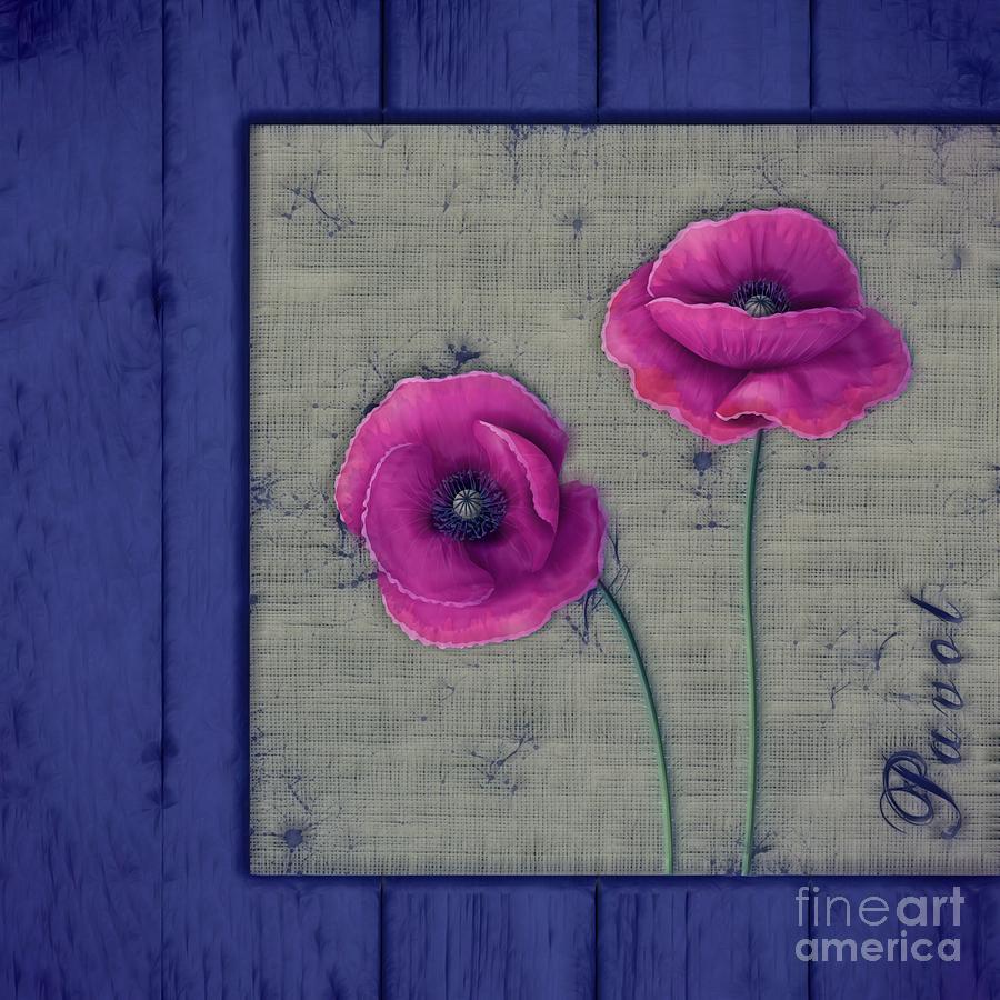 Flowers Still Life Digital Art - Pavot - a01c11 by Variance Collections