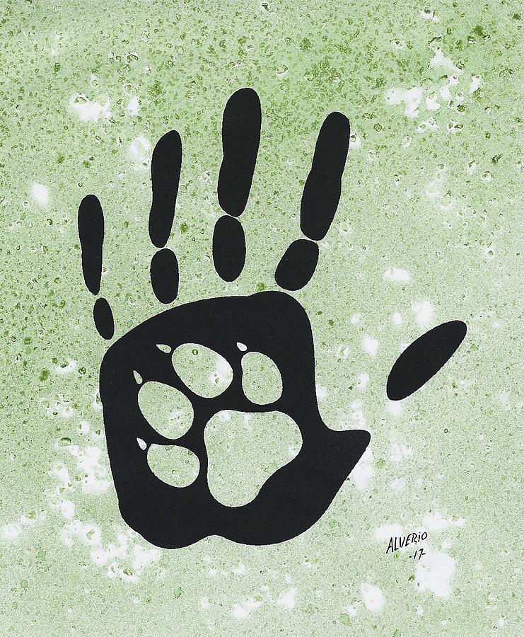 Paw and Hand Painting by Edwin Alverio