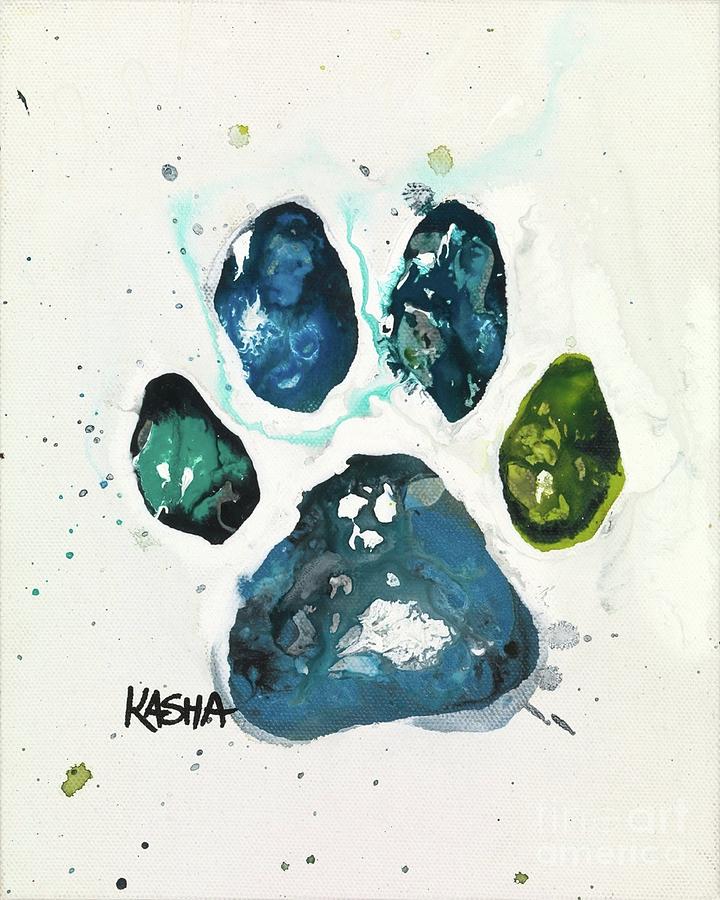Paw Print Painting by Kasha Ritter