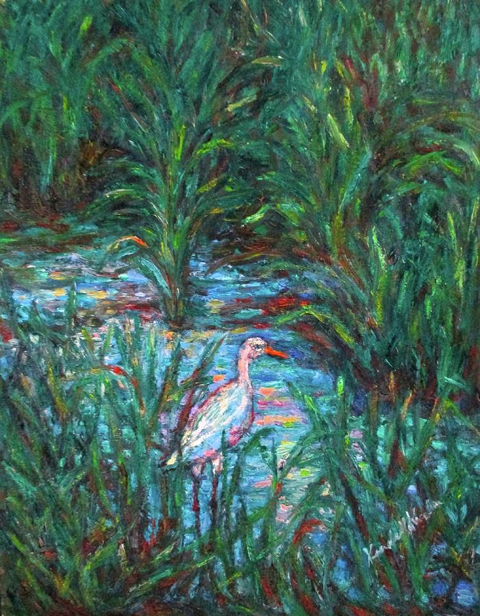 Pawleys Island Egret Painting by Kendall Kessler