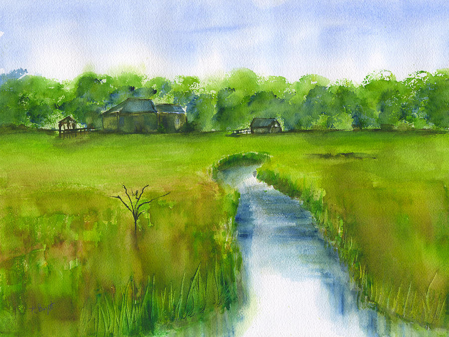 Pawleys Island Marsh Painting by Frank Bright