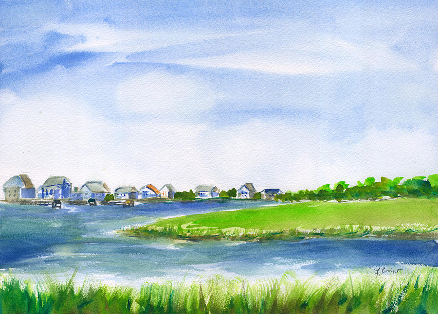 Pawleys Island South Causeway Painting by Frank Bright