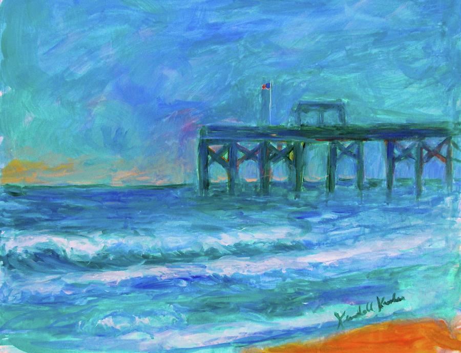 Pawleys Pier Stage One Painting by Kendall Kessler
