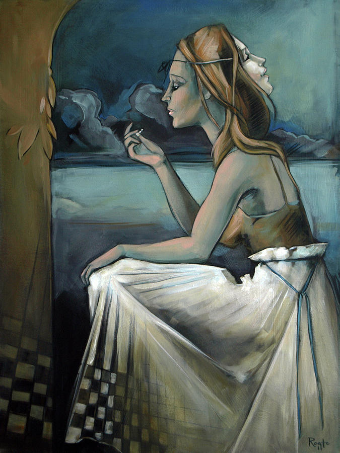 Chess Painting - Pawn for the Prince of Darkness by Jacqueline Hudson