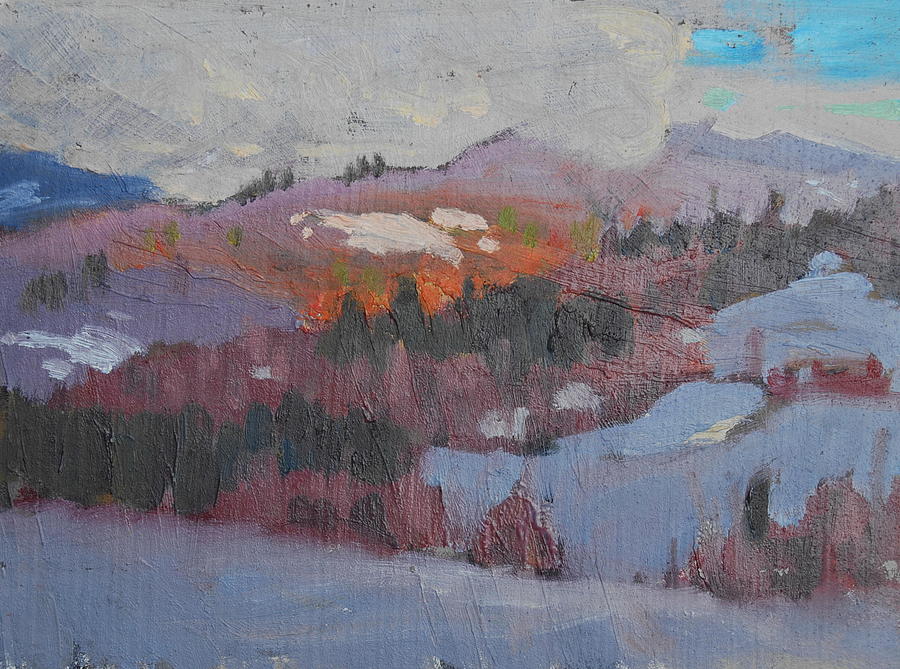 Pawnel Vermont study Painting by Len Stomski