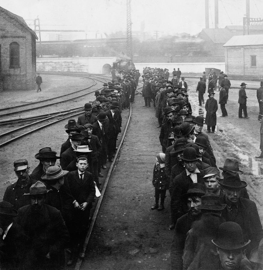 Hat Photograph - Pay Line At The Homestead Steel Works by Everett