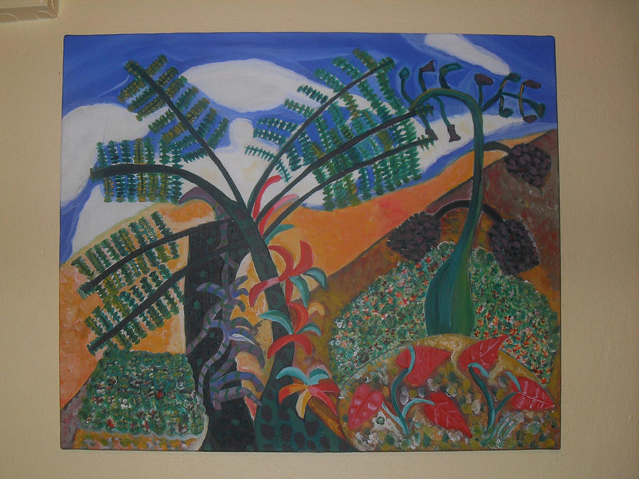 Paysage - 2003 Painting by Nicole VICTORIN