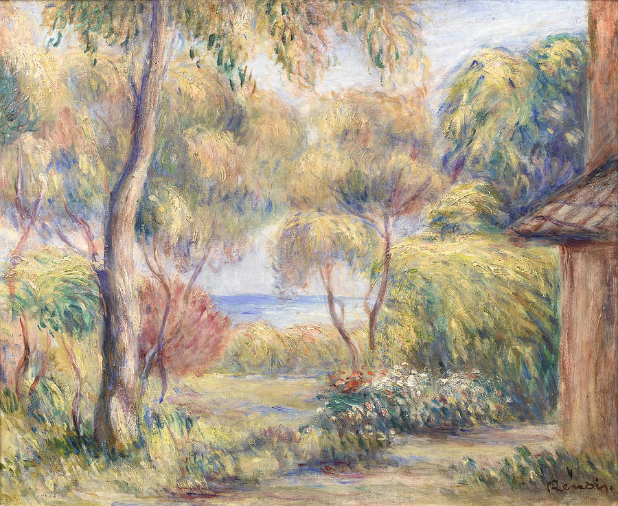 Paysage a Cagnes Painting by Auguste Renoir