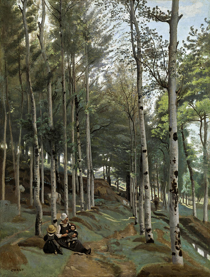 Paysage Breton Painting by Jean-Baptiste-Camille Corot