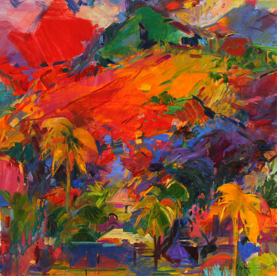 Paysage Polynesien Painting by Peter Graham
