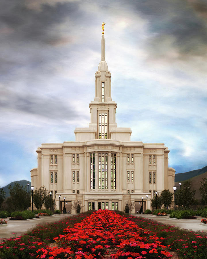 Payson Temple #3 Painting by Brent Borup