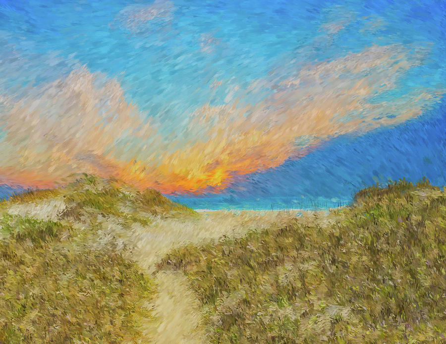 Pea Island Beach Painting by Ches Black