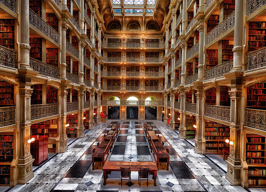 George Peabody Photograph - Peabody Library - Johns Hopkins University by Mountain Dreams