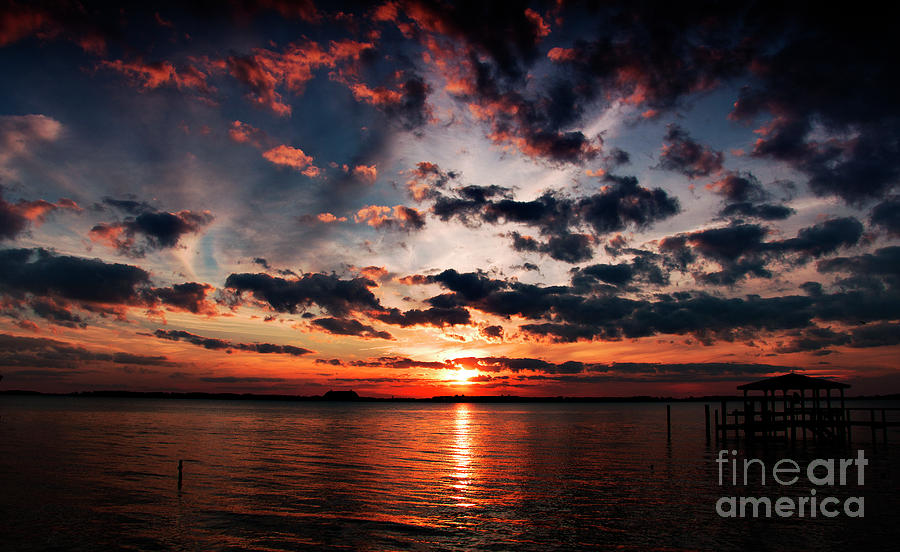 Sunset Photograph - Peace Along the River by Rebecca Davis