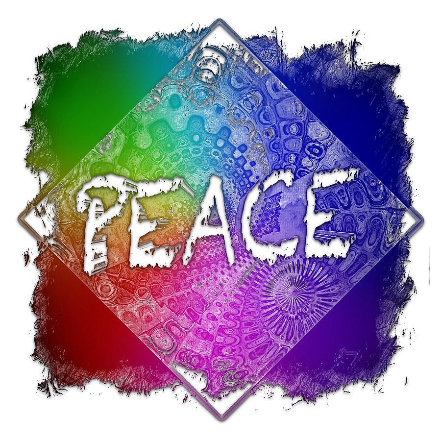 Peace Cool Rainbow 3 Dimensional Photograph by DiDesigns Graphics
