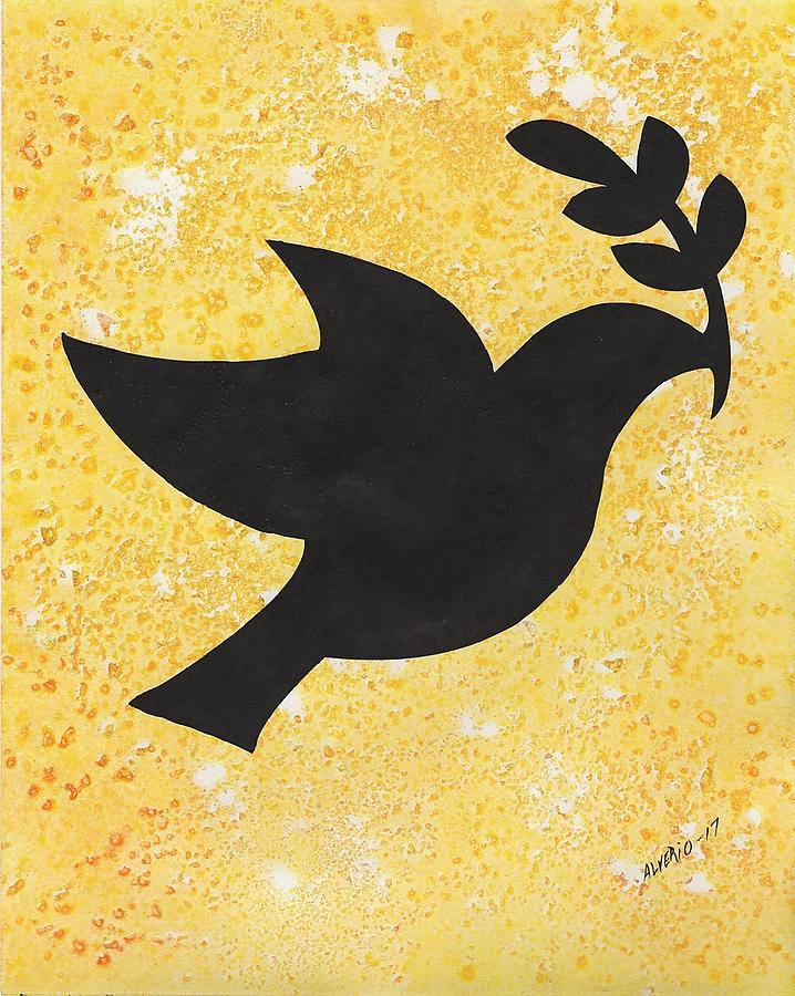 Peace Dove Painting by Edwin Alverio