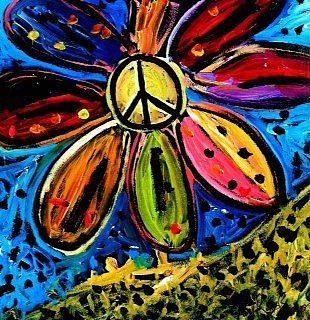 Peace flower Painting by Neal Barbosa