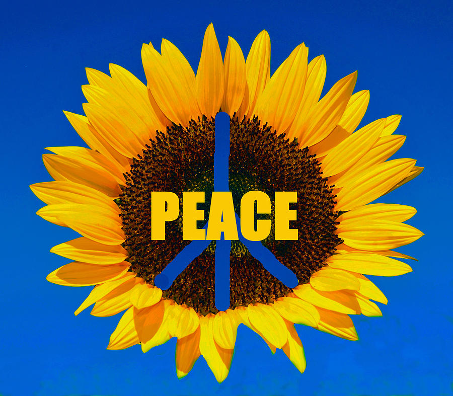 Peace Flower Power Digital Art by David Lee Thompson