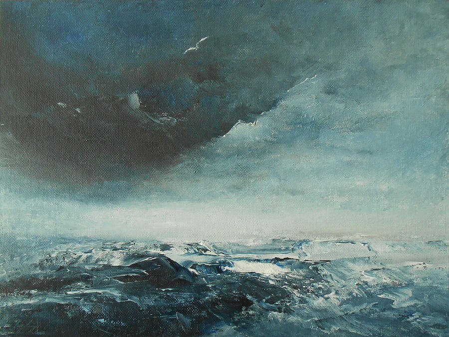 Acrylic Original painting on linen THE STORM WITHIN